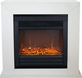 Bol.com Xaralyn Adra ELU-MDW elektrische open haard - Witte MDF haardombouw - 1400 Watt verwarming - afstandsbediening aanbieding