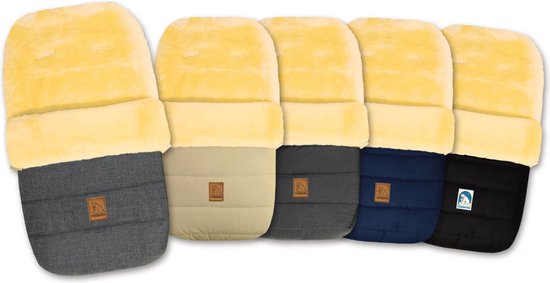 Schapenvacht Voetenzak - Deluxe (Lichtgrijs) 100% Echte Schapenwol - Veilig & Warm voor je Baby (Medicinale, Merino Schapenvacht) - Kinderwagen en Buggy van Merkloos — afbeelding 5