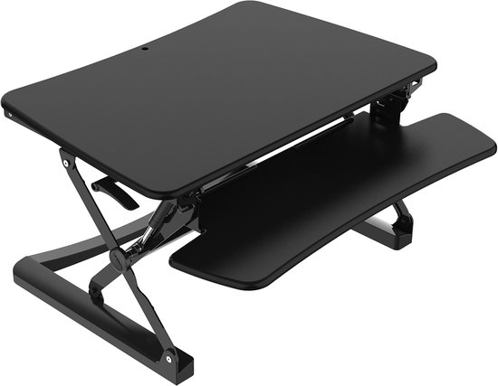 Worktrainer - Updesk - Bureau debout - Rehausseur de bureau - XL - Manuel - Zwart