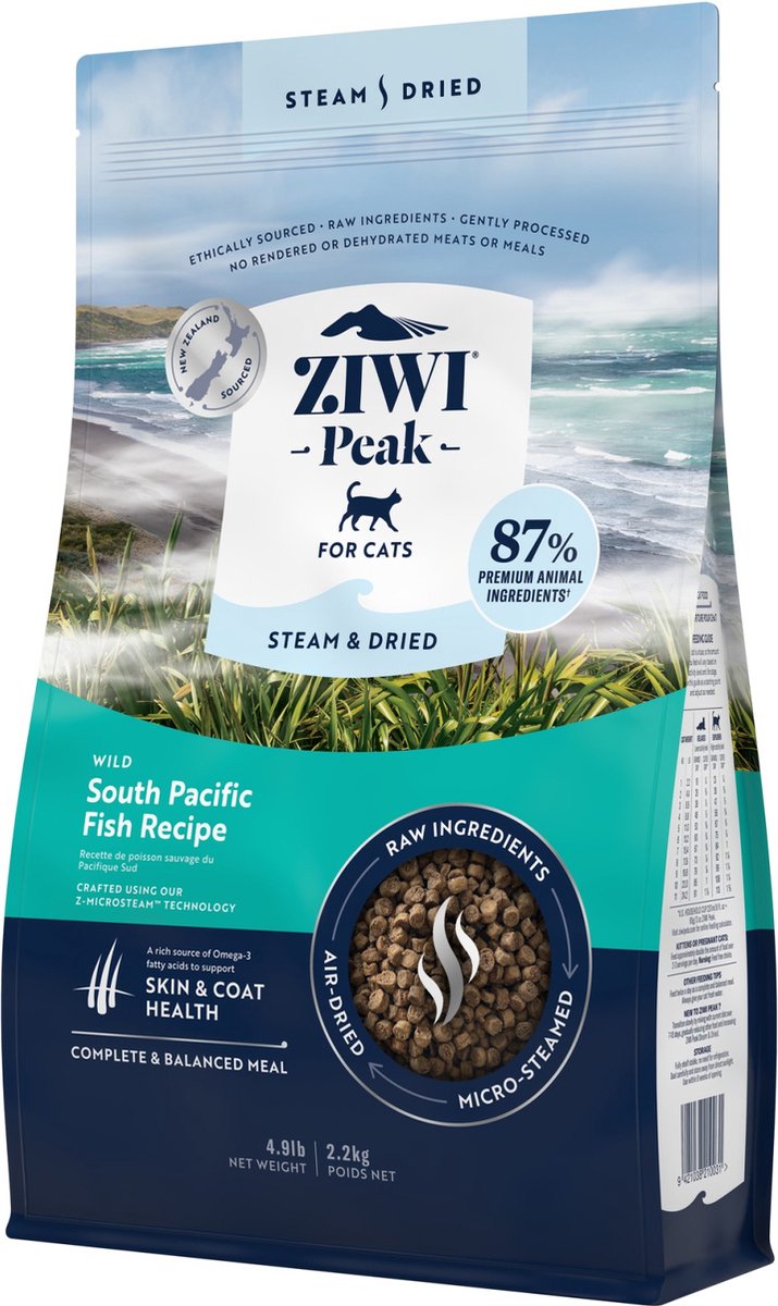 Ziwi Peak Ziwi Peak Steam & Dried kattenvoeding - Vis - 2,2 kg