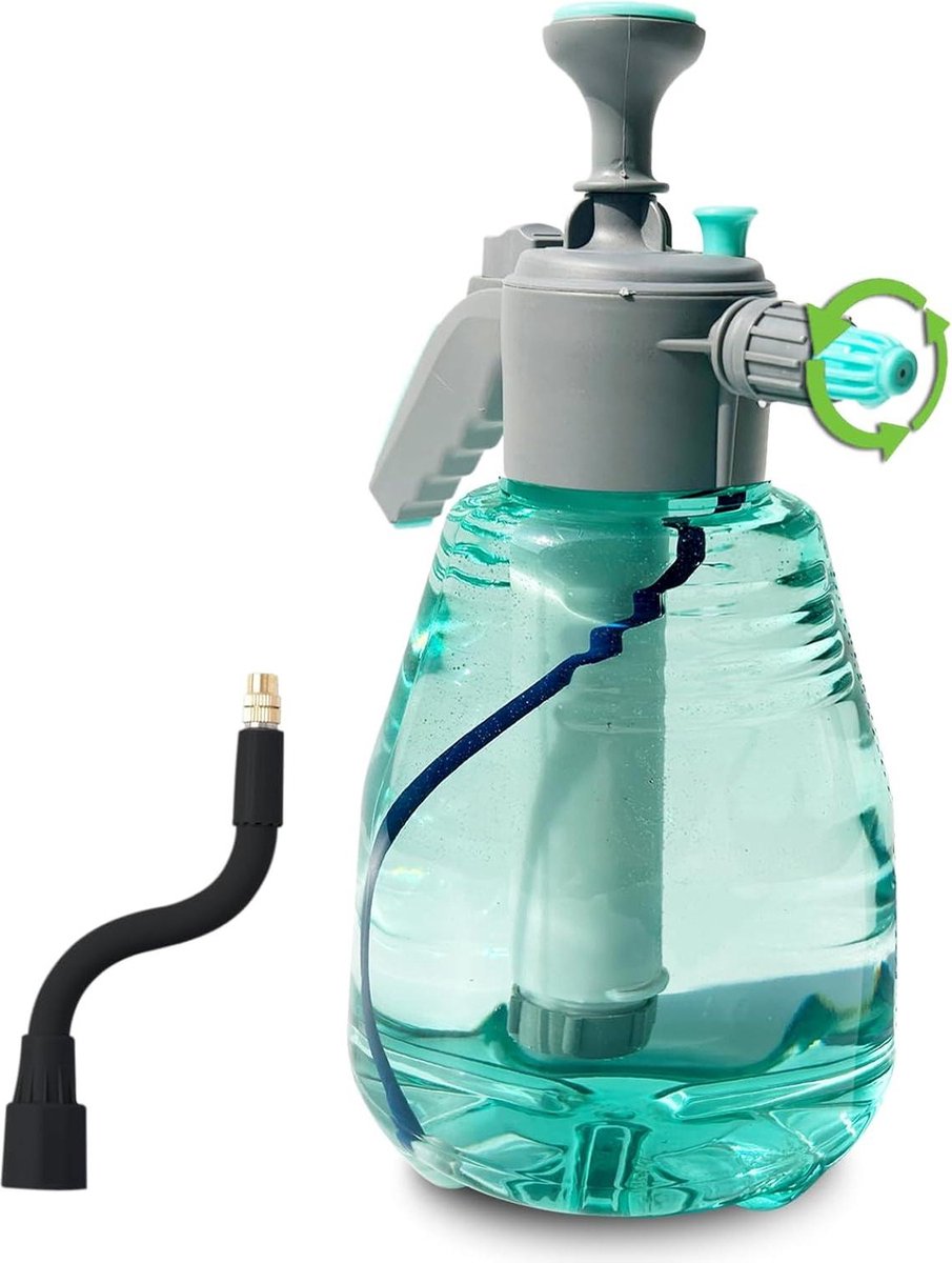 2 liter tuinsproeier met 360°-mondstuk en zwaartekrachtbal - handmatige drukspuit voor onkruidbestrijding