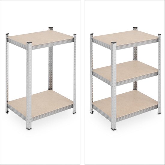 2 x zwaar stelling, HBD 180x60x45 cm, tot 500 kg, 5 planken, kelder 2 x zwaar stelling, HBD 180x60x45 cm, tot 500 kg, 5 planken, kelder