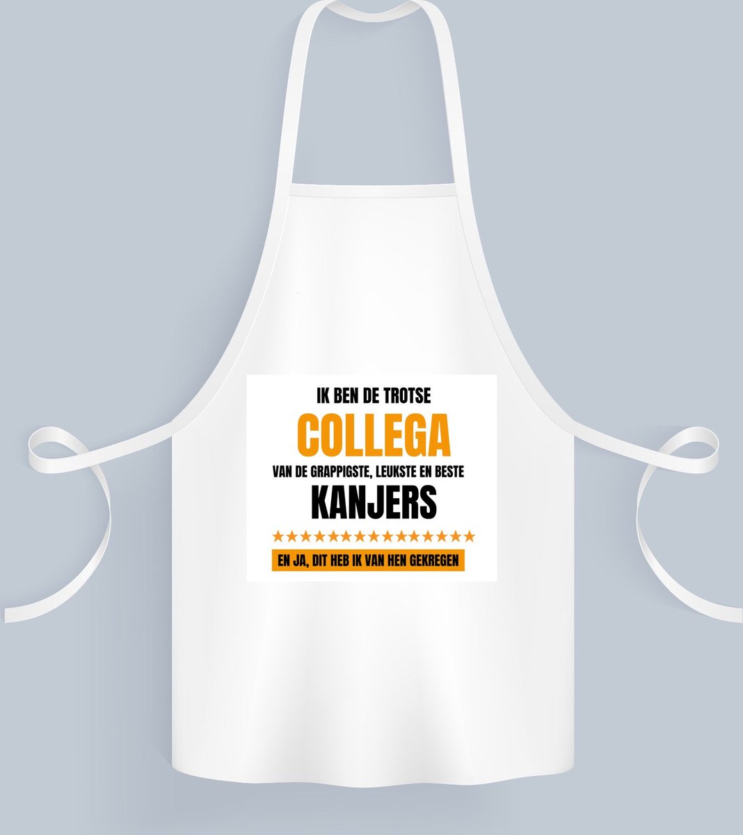 Akyol - trotse collega Keukenschort - Collega - een collega - werk - afscheidscadeau - verjaardagscadeau - kado - 82 bij 71 cm