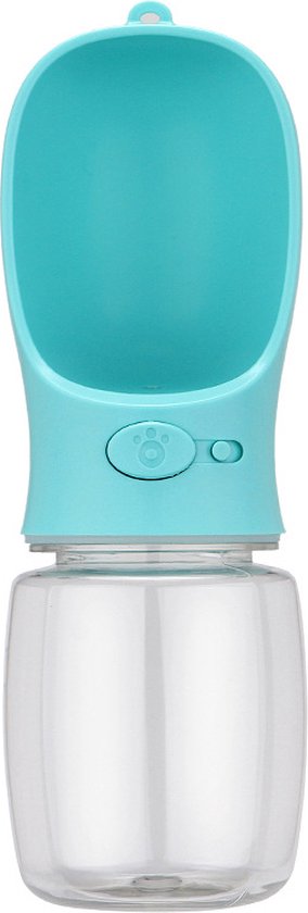 Draagbare waterfles voor honden, 350 ml reisfles voor hondenuitlaatservice, lekvrije waterdispenser voor puppy's, fles voor warmwaterdranken voor honden van voedingskwaliteit, drinkbeker voor buiten voor huisdieren (21x7x7cm)
