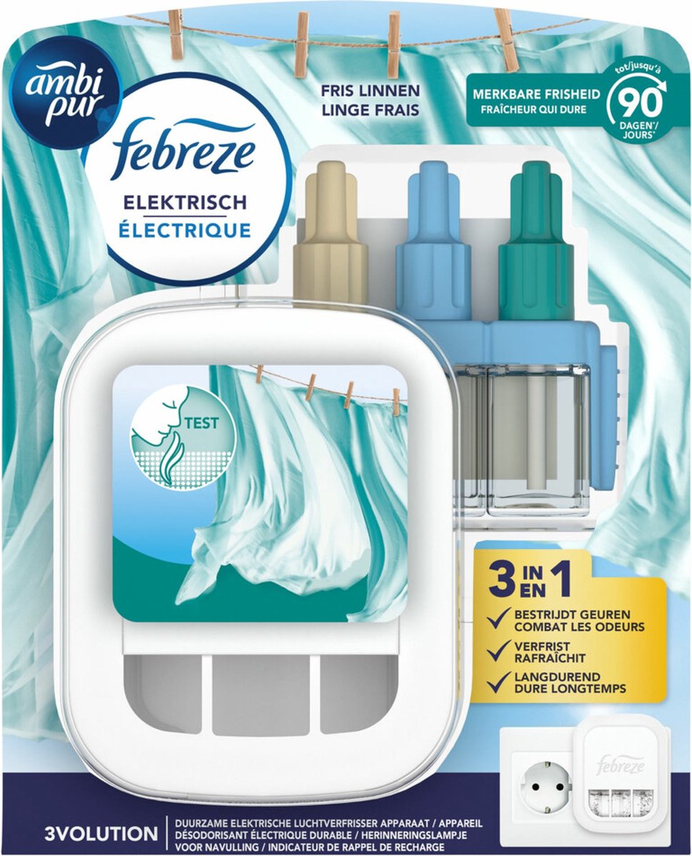 Goedkoopste 4x Ambi Pur 3volution Starterkit Fresh Linnen 20 ml