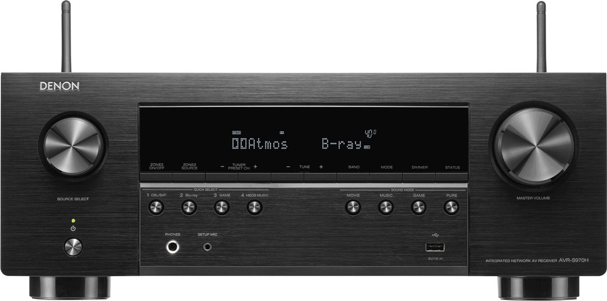 Bol.com Denon AVR-S970H | 7.2 8K AV Receiver met 8K & 4K@120hz ondersteuning en Dolby Atmos aanbieding