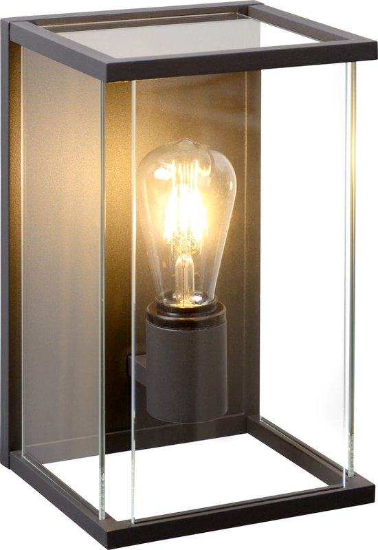Lucide CLAIRE - Wandlamp Binnen/Buiten - 1xE27 - IP54 - Antraciet