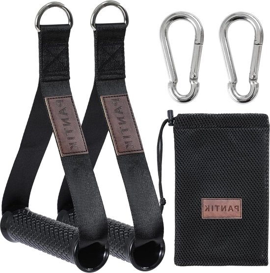 Vet Heavy Duty Grip Gym Oefening Metalen Handgrepen D-ring Arm Worstelen Training voor Kabel Machine Bevestiging Fitnessapparatuur Weerstand Band
