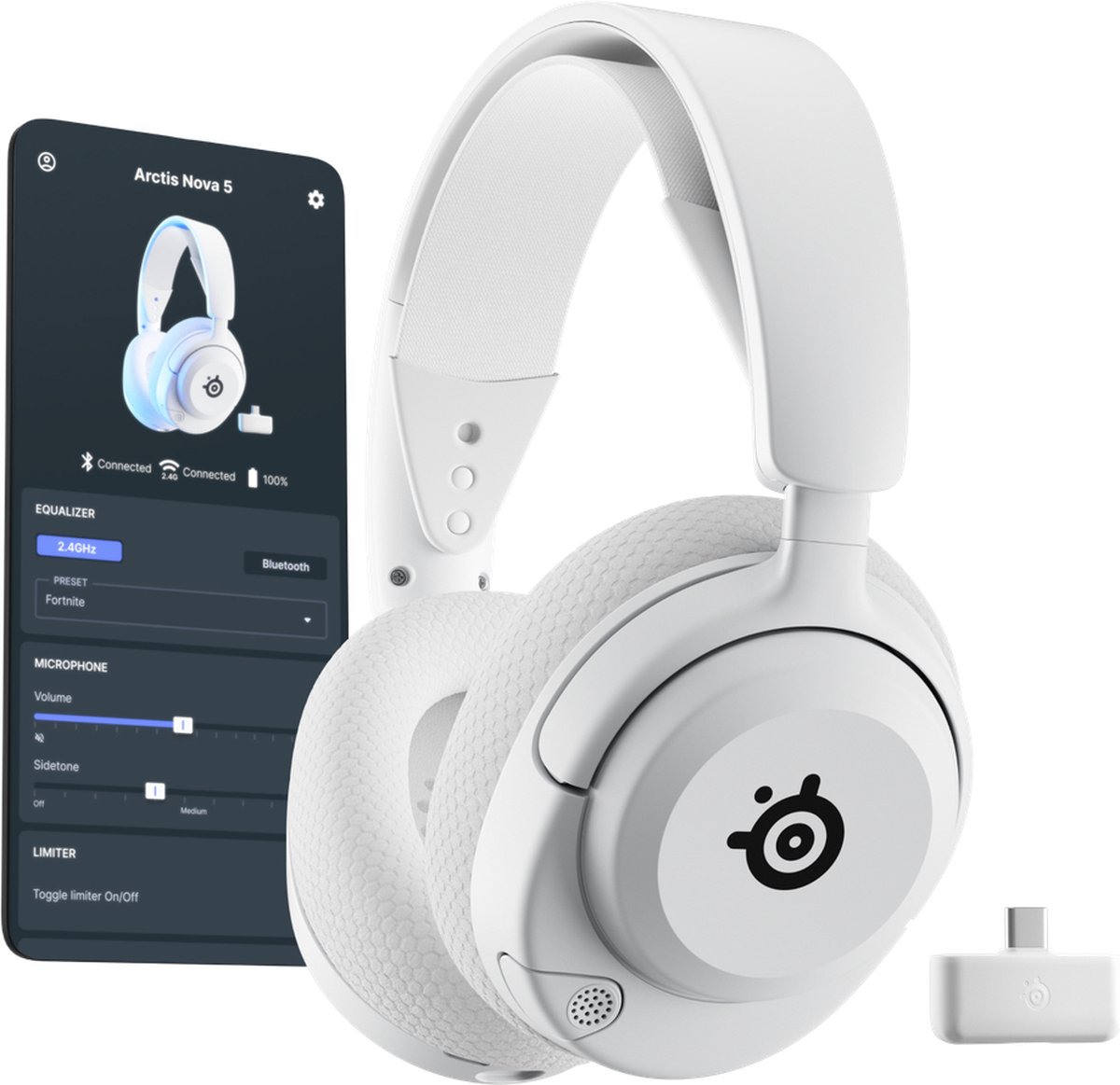 SteelSeries Arctis Nova 5P Wireless gaming headset Bluetooth 5.3 / 2.4 GHz, Pc, PlayStation 4, PlayStation 5