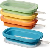 IJslolly- & ijsvormen - Siliconen - 95ml - Set van 4 Stuks