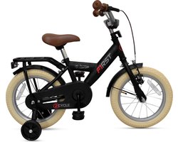 2Cycle First Kinderfiets - 14 inch fiets - Jongensfiets - Zwart - 3 tot 5 jaar
