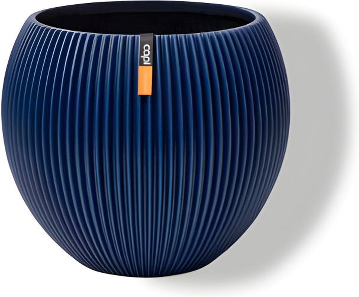 Pot Boule Groove 23x21 Vert De Capi Europe - Cache Et Pot Décoratif