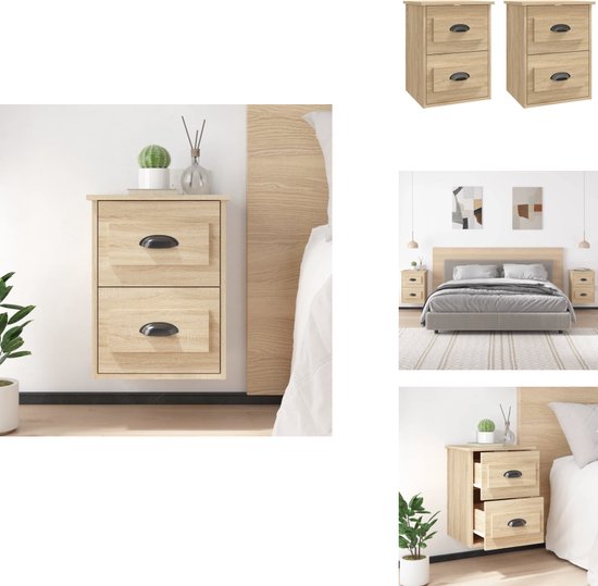 vidaXL Nachtkastje wandgemonteerd grijs sonoma eikenkleurig, wandgemonteerd nachtkastje, wandgemonteerde slaapkamerkast, wandgemonteerd bedtafeltje vidaXL Nachtkastje wandgemonteerd grijs sonoma eikenkleurig, wandgemonteerd nachtkastje, wandgemonteerde slaapkamerkast, wandgemonteerd bedtafeltje