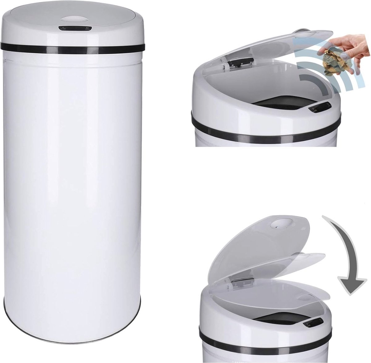 Goedkoopste Automatische Sensor Afvalbak 30-60 Liter - Hygiënische Openen en Sluiten Prullenbak voor Keuken en Badkamer