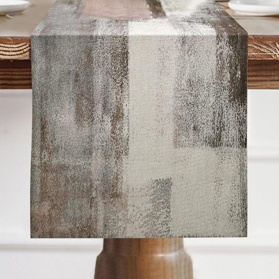 Tafelloper, rood, linnen, 40 x 140 cm, hoogwaardige tafelloper, effen, modern, onderhoudsvriendelijk, voor eettafel, salontafel, restaurant, Kerstmis, verjaardag, bruiloft, decoratie