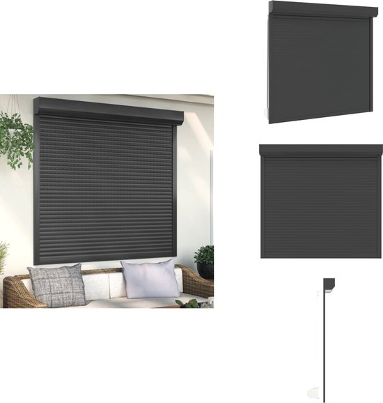 vidaXL Rolluik 110x220 cm aluminium wit - Rolluik - Rolluiken - Jaloezieën - Jaloezieën