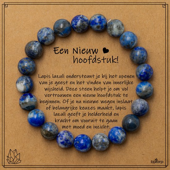 Bracelet En Lapis-Lazuli Véritable - Pierre Bleue Naturelle - Taille 6-8 Pouces