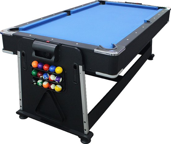 6-in-1 Multi-Game Tafel met Air Hockey, Biljart, Ping Pong, Curling, Ball, Puck, Bowling, 62 in Family Combo Arcade Game Table, Arcade Games voor volwassenen en kinderen