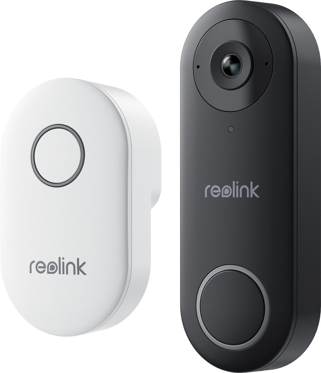 Reolink 2K WiFi Video Deurbel, Groothoek van Kop tot Teen, Draadloze WiFi-camera, Zonder Abonnemen, Detectie Persoon/Verpakking, Tweewegaudio, Zwart