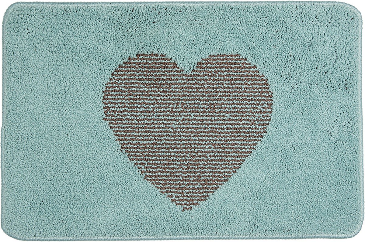 Badmat 58x38x1 cm Blauw Polyester Hart