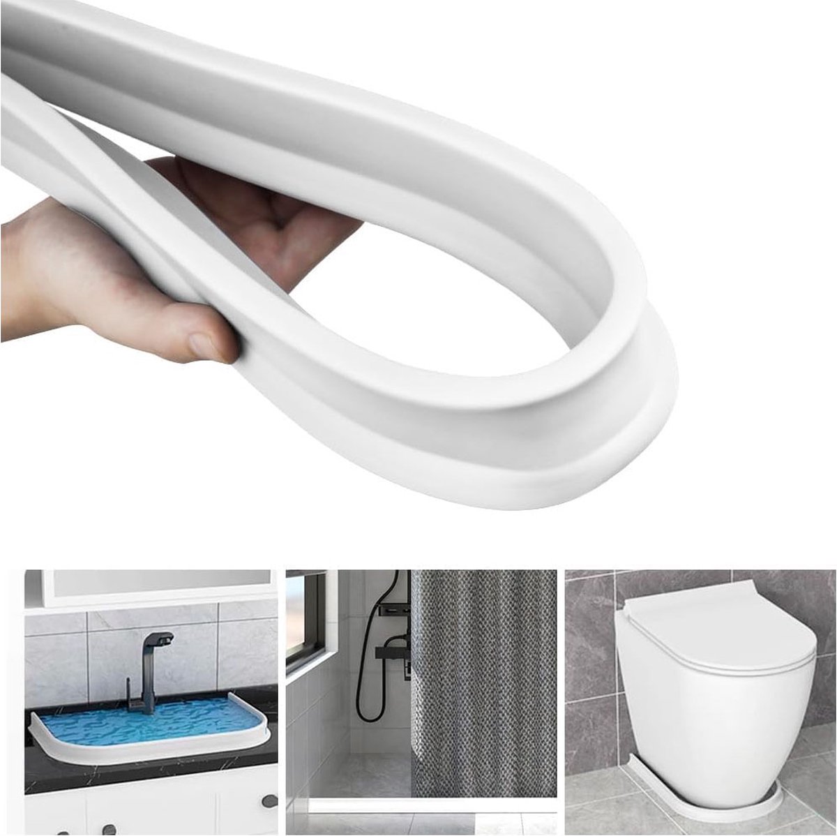 Zwaaibeschermingsstrip voor douche, zelfklevend, buigzame