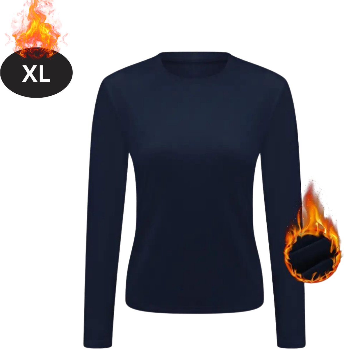 Livano Thermokleding Dames – Thermoshirt – Polyester – Winter – Lange Mouwen – Marineblauw – XL Livano Thermokleding Dames – Thermoshirt – Polyester – Winter – Lange Mouwen – Marineblauw – XL
