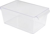 Urban Living Panier/poubelle organisateur de réfrigérateur/cuisine - transparent - plastique - L32 x L20 x H14 cm - tiroir à légumes/fruits - 9 litres