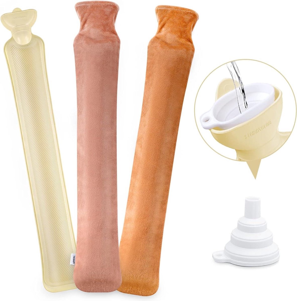 Goedkoopste Kruik 2 liter warmwaterkruik met zachte afdekkingen - 73 x 13 cm hoge capaciteit voor schouders en nek
