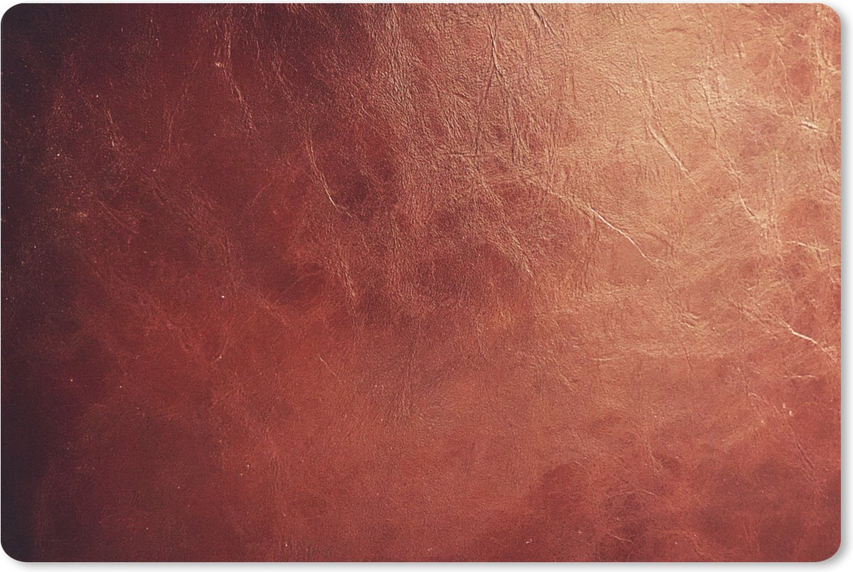 Muismat XXL 120x80 cm - Bureau onderlegger - Bureau mat Leer - Lederlook - Bruin - Licht - Bureaumat - Gaming mousepad xl - Bureaulegger groot - Computer deskmat