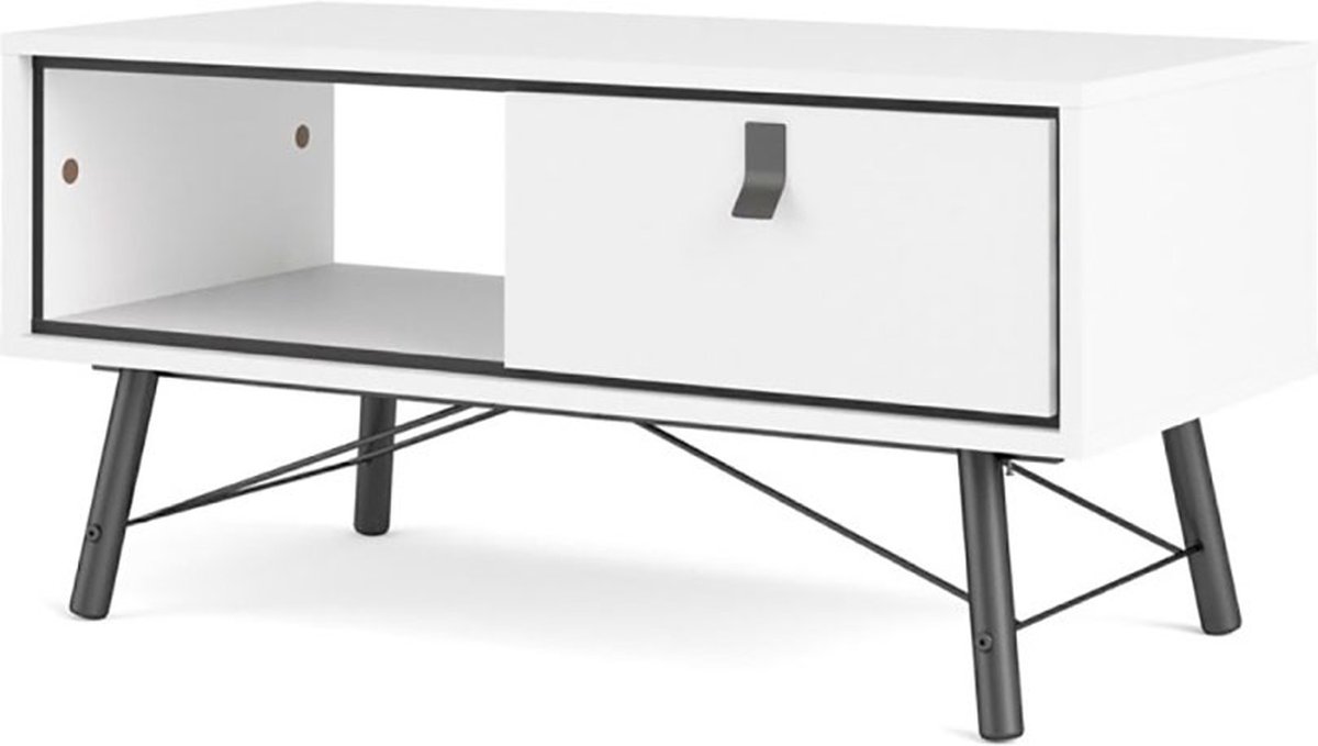 Rye salontafel 1 lade mat wit.