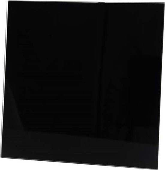 Grille 15x15cm avec façade en verre de couleur noire