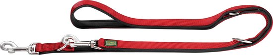Hunter Hondenriem - Neopreen - 200 cm - Rood/Zwart