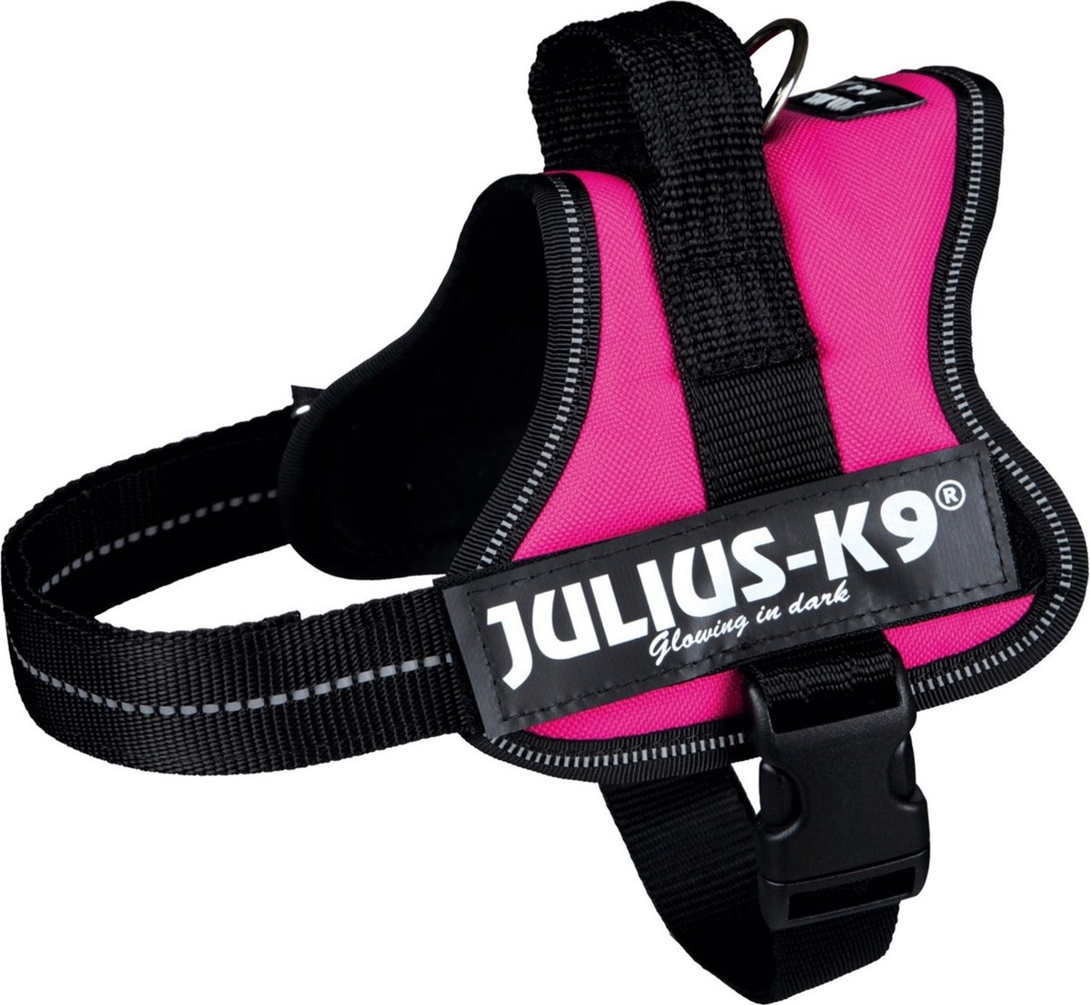 Krachtharnas Julius-K9 - Mini - M: 51-67 cm-28 mm - Fuchsia - Voor hond