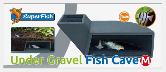Grotte à poissons souterraine SuperFish M - 21,8x9,5x9,5 cm