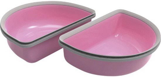 Surefeed Set A 2 Halve Bakjes Voor Microchip Voerbak Connect 10.5x19.5x3.8 cm - Kattenvoerbak - Roze