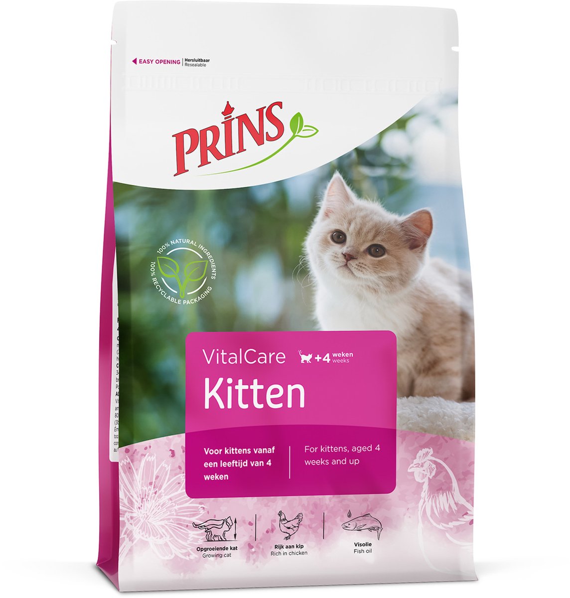 Prins VitalCare Kitten - Kattenvoer - Gevogelte