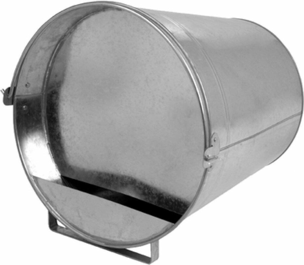 Gaun Pluimvee drinkemmer – Gegalvaniseerde drinkemmer – voor vers drinkwater – Duurzaam materiaal – Draaghengsel inbegrepen – Maat M – 7 Liter – Grijs