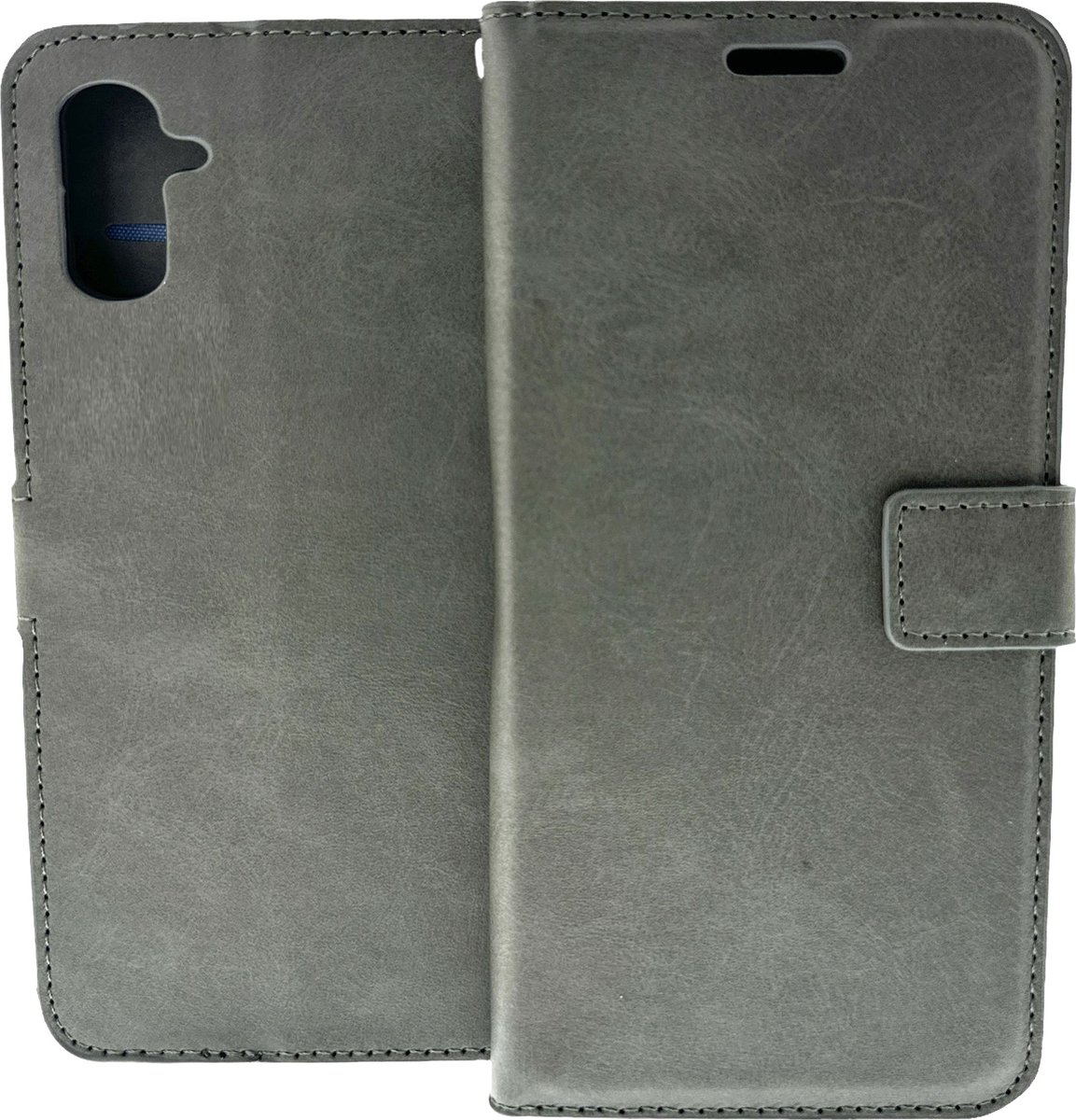 Bookcase Geschikt voor: Apple iPhone 16 - Grijs - portemonnee hoesje - ZT Accessoires