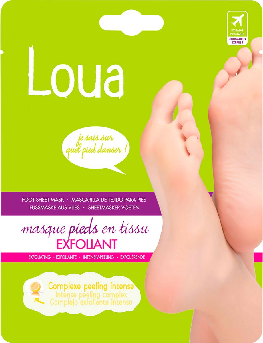 Loua Exfoliërend Doek Voetmasker 1 Paar 40 ml