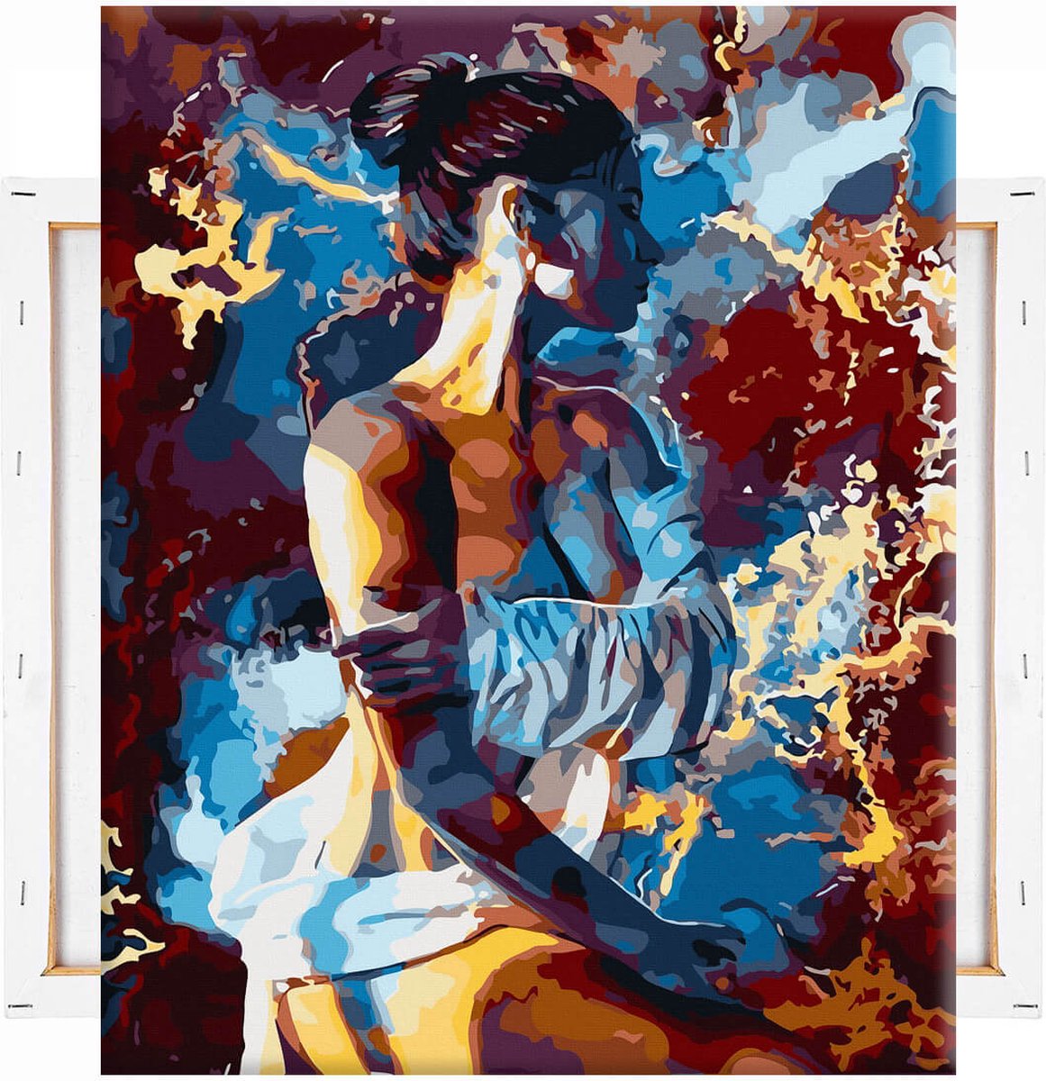 Schilderen Op Nummer Volwassenen DIY Paint By Number Compleet Hobby Pakket op Frame met Vernis - ®Arty Bee - Vrouwelijke Gratie 40x50cm — afbeelding 9
