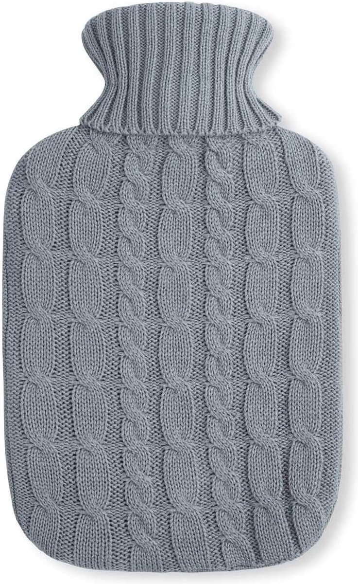 Goedkoopste Natuurrubber warmwaterkruik 1.8 liter met gebreide hoes