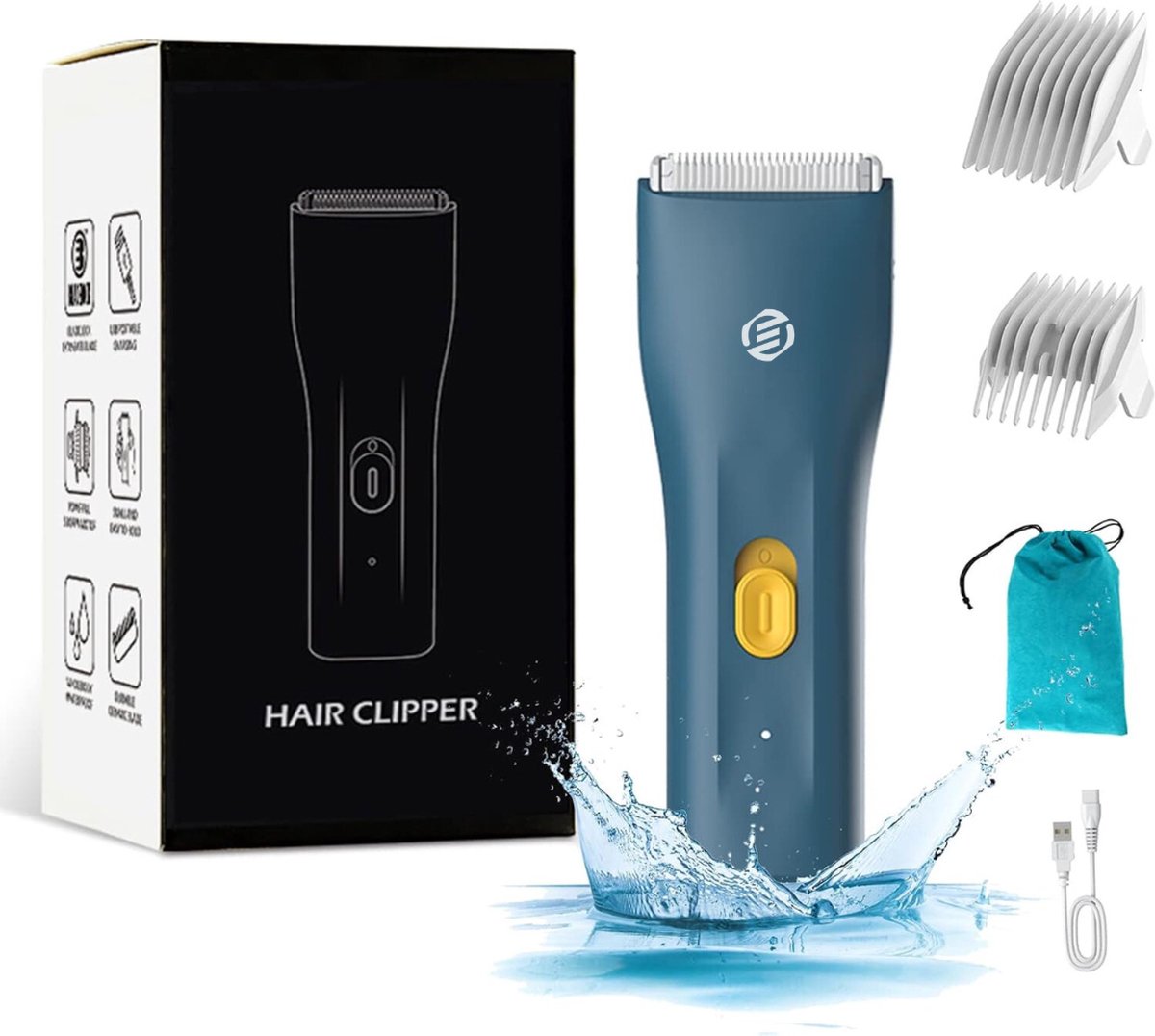Equivera Bodygroomer Mannen - Trimmer Heren - Body Trimmer Mannen - Veilig Scheren - Scheerapparaat - Schaamhaar Trimmer Mannen - Trimmer Mannen Schaamstreek