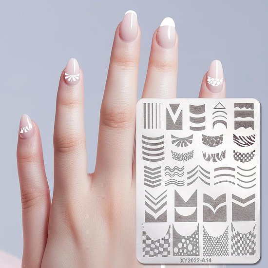 KADS Nagelschablone NA039 – Edelstahl-Stempelplatte Mit Seetangen-Muster Für Nageldesign