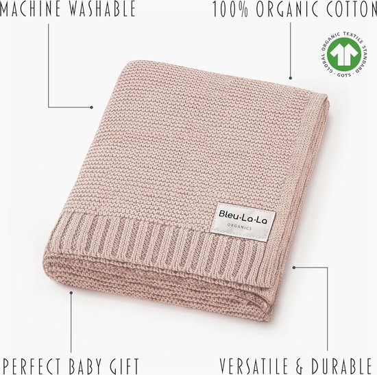 Biologisch Katoenen Babydeken - Zachte Inbakerdeken voor Pasgeborenen, Jongens en Meisjes - Ademend, Warm, Lichtgewicht en Veelzijdig van LITTLE NEDDY — afbeelding 4