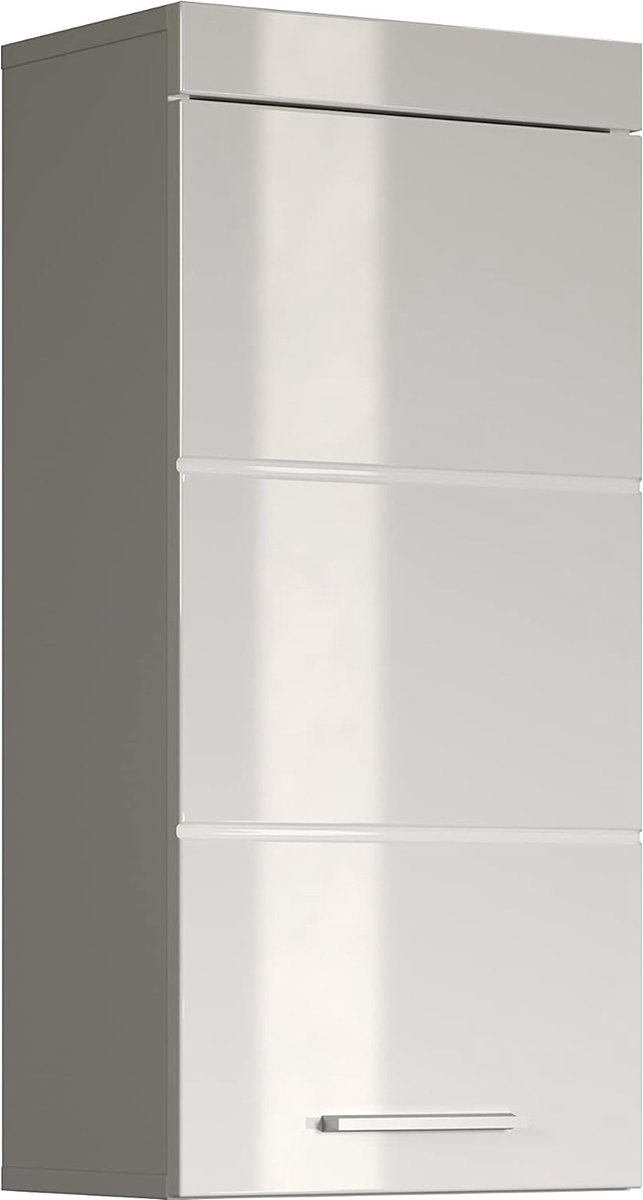Goodivery ® Stijlvolle Witte Badkamer Wandkast met Veel Opbergruimte en Flexibele Deurpositie 37x77x23