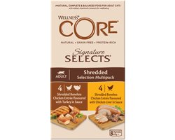 Wellness Core Signature Selects Shredded Multi-Pack - Katten natvoer -  8 x 79 g