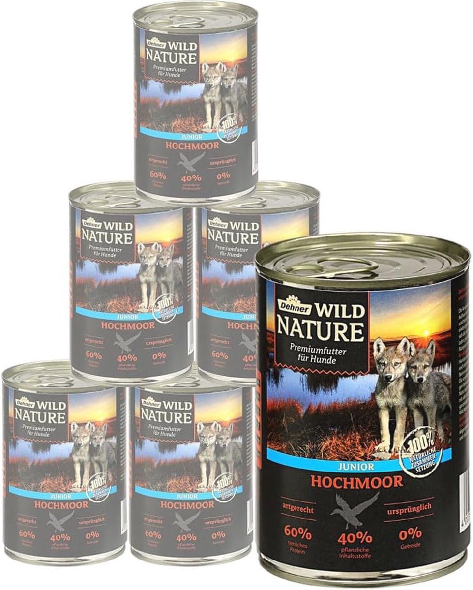 Graanvrij Premium Hondenvoer voor Puppies en Pubers - 6 x 400 g