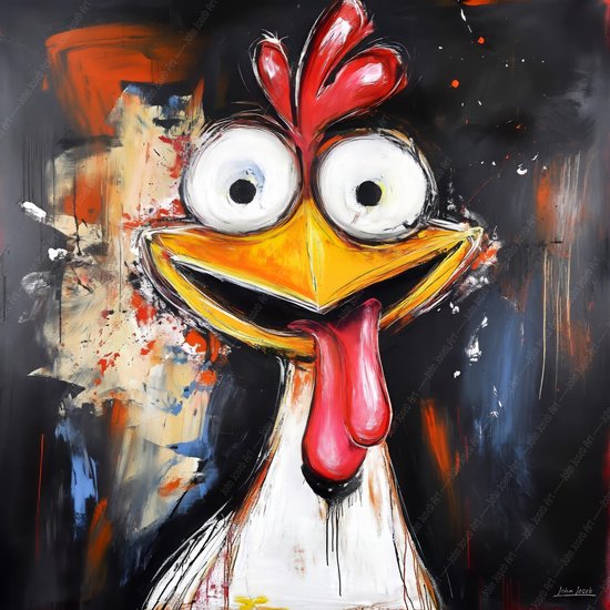 JJ-Art Aluminium Kunstwerk 60x60 cm