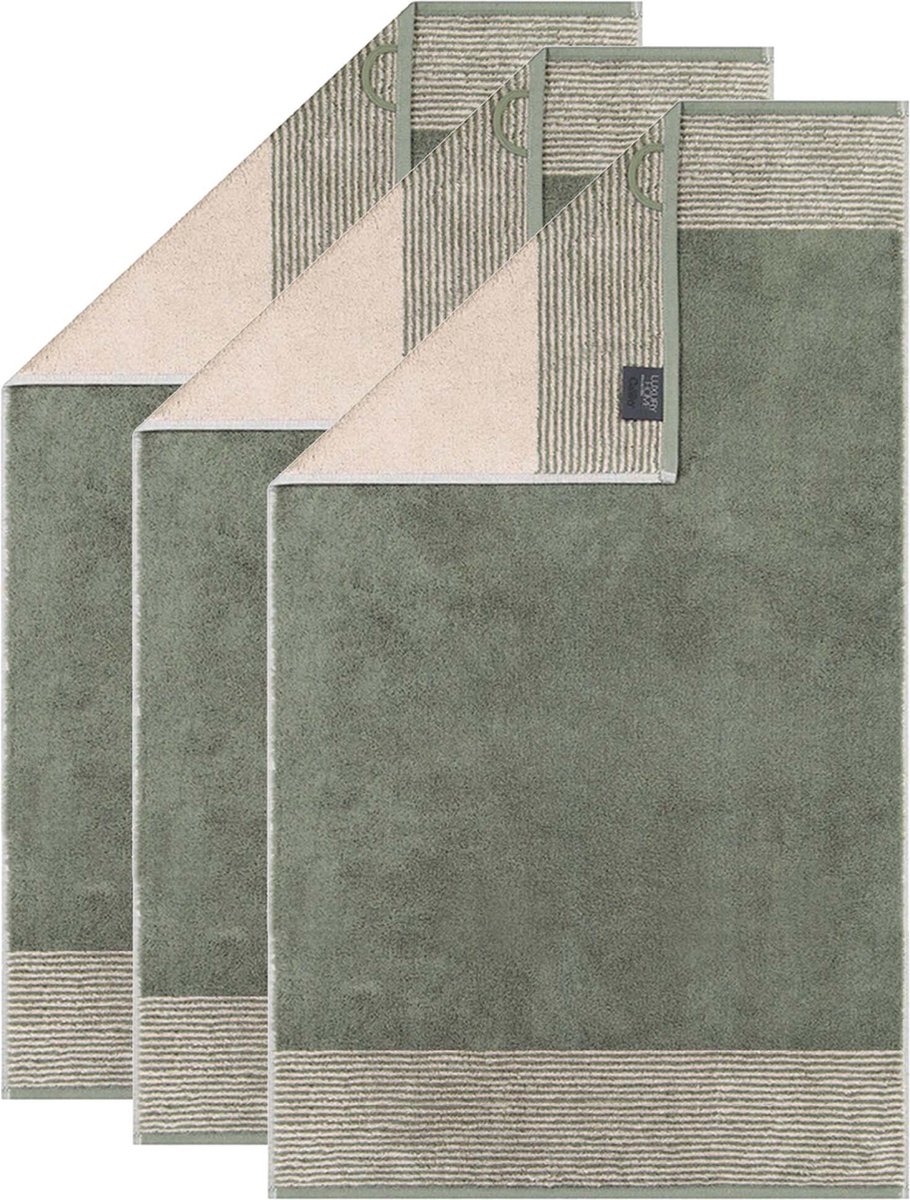 Cawoe Gastendoekje Luxury Home Two-Tone Een maat, 30x50 Set van 3