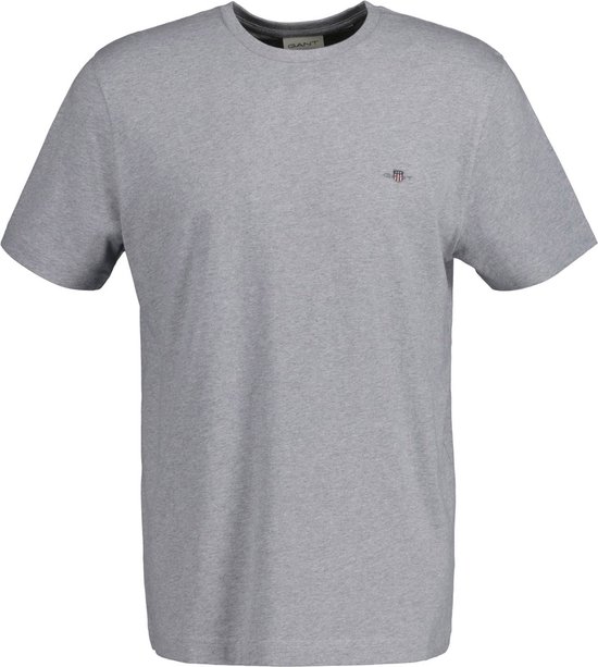 Gant - T-shirt Shield Logo Grijs - Homme - Taille 5XL - Coupe régulière